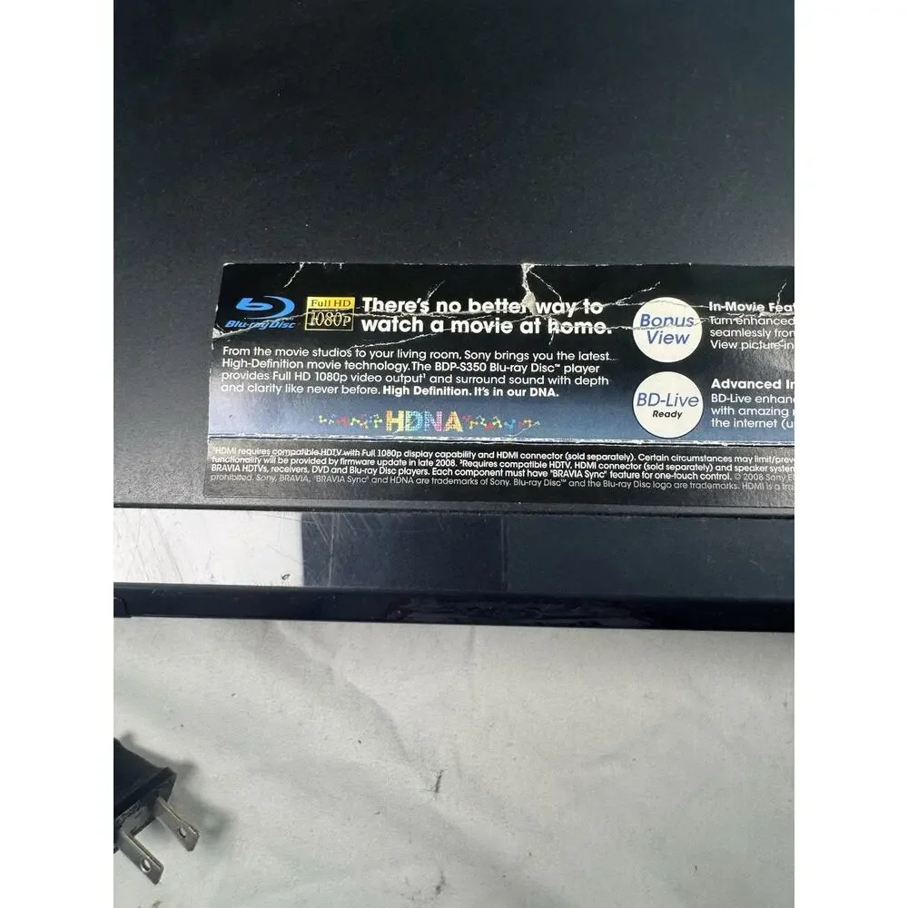 Sony BDP-S350 Blu Ray Disc DVD Player HDMI Tested Working No Remote
